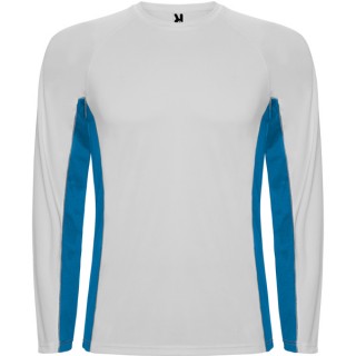 SHANGHAI LONG SLEEVE T-SHIRT S S WHITE ROYAL BLUE