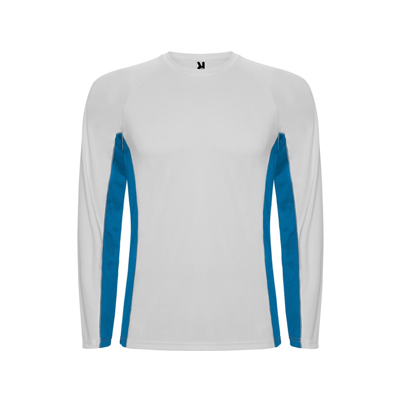 SHANGHAI LONG SLEEVE T-SHIRT S S WHITE ROYAL BLUE