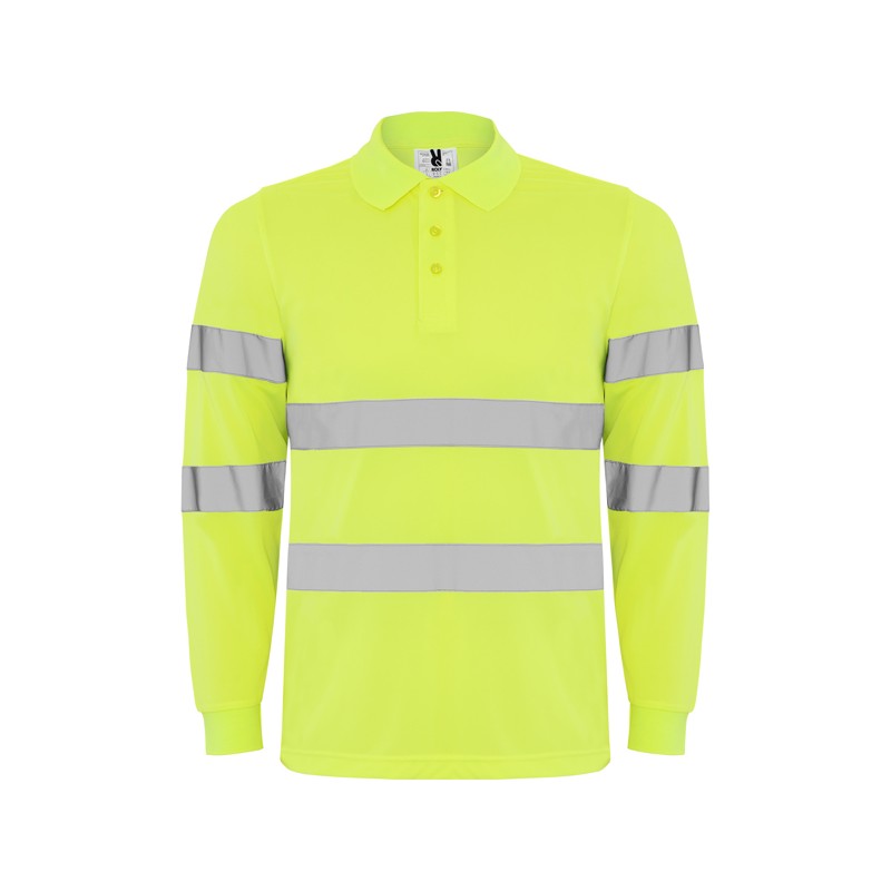 AV POLARIS LONG SLEEVE POLO SHIRT S S FLUOR YELLOW