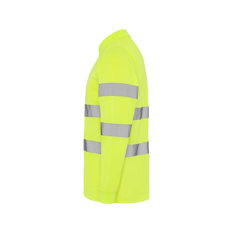 AV POLARIS LONG SLEEVE POLO SHIRT S S FLUOR YELLOW