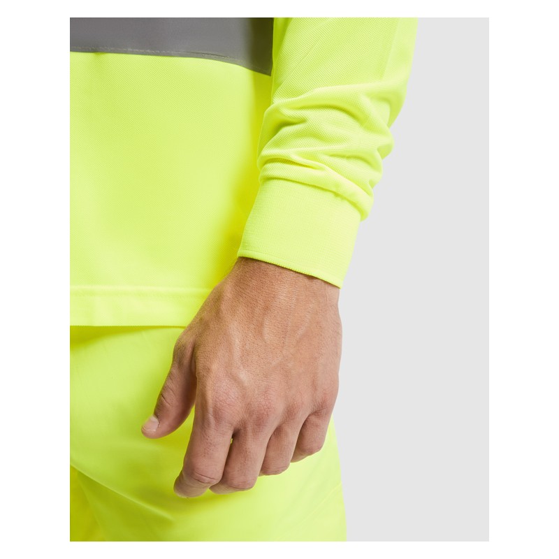 AV POLARIS LONG SLEEVE POLO SHIRT S S FLUOR YELLOW