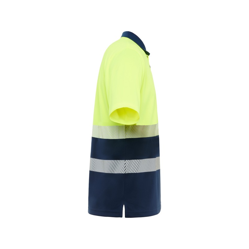 VEGA POLO SHIRT S S NAVY BLUE FLUOR YELLOW