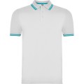 MONTREAL POLO SHIRT S S WHITE TURQUOISE