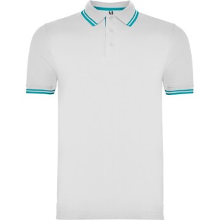 MONTREAL POLO SHIRT S S WHITE TURQUOISE
