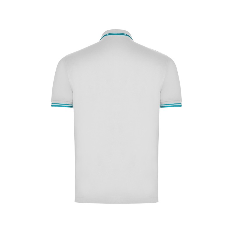 MONTREAL POLO SHIRT S S WHITE TURQUOISE