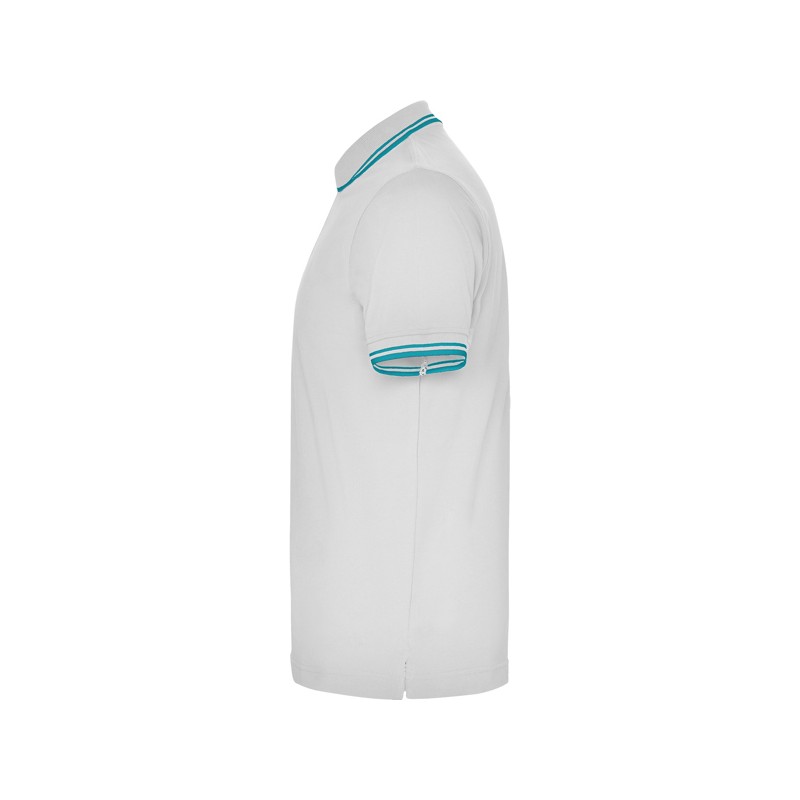 MONTREAL POLO SHIRT S S WHITE TURQUOISE