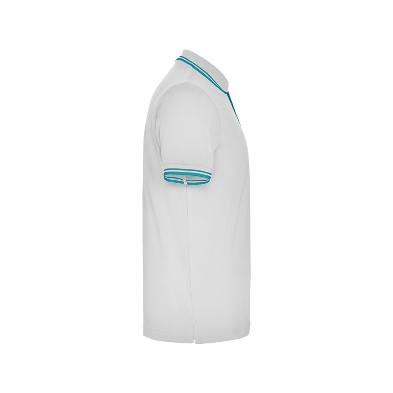 MONTREAL POLO SHIRT S S WHITE TURQUOISE